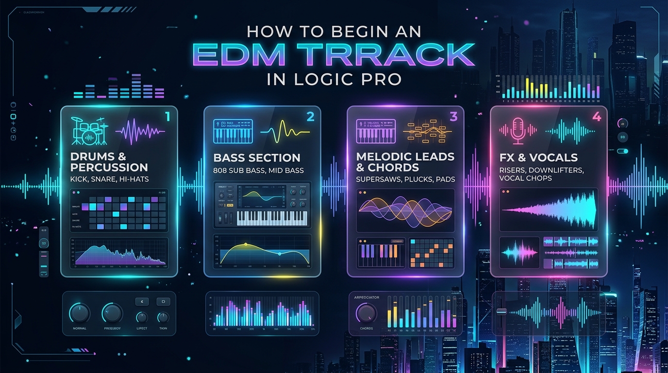 Logic Pro EDM Track Layers Infographic